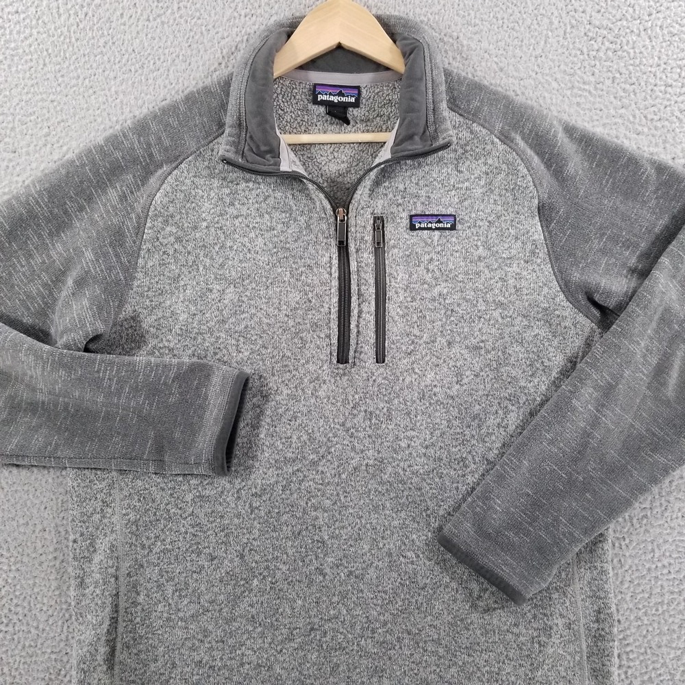 Patagonia Better Sweater Jacket Mens Large Gray Quarter Zip Fleece Pullover Knit
